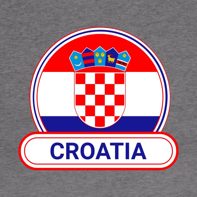 Croatia Country Badge - Croatia Flag by Yesteeyear